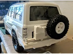 Scale Kaymar Rear Bumper and body bracket for 1:10 Axial SCX10 Land Cruiser FJ80 Hardbody