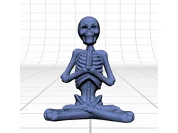 skeleton sukhasana lotus