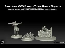 Swedish WW2 Anti Tank Rifle Team 3D print model