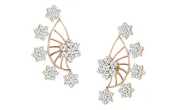 Yellow gold diamond earring-EZ ER-20 3D print model