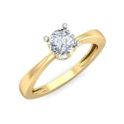 Yellow gold diamond ring-VJR49 3D print model