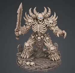 Bloodbound Realms – Undead –  Ossuary Golem (Dark Fantasy 3D Printable Miniature STL)