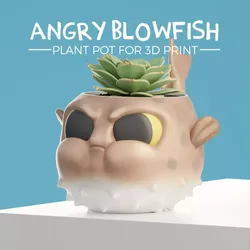 BLOWFISH PLANTER FOR 3D PRINT 3D print model