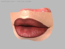 dark red woman mouth