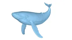 Humpback Whale 3D Printable Model STL OBJ 3D print model