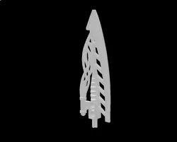 Lego Compatible (44035.dat) Large Figure Weapon Sword Magma Sword / Lava Board Half