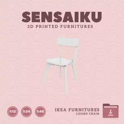 LISABO Chair V1 for Miniature Dollhouse IKEA 3D Print 3D print model