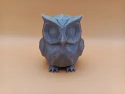 Low-Poly Geometric Owl Sculpture