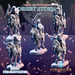 Mounted Desert Sword Warriors - Desert Shadow Sword Mount Poses