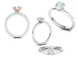 Solitaire rings Collection with discount 3D Model Pack