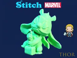 Stitch as Thor (Disney meets Marvel)
