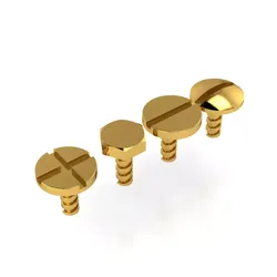 Various Rounded Head  Phillip head screws Nut Jewelry findings  3D print model