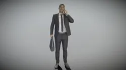 Young businessman talking on mobile phone 283