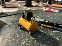 Air Compressor Kit Card - 1:24 scale garage diorama accessories
