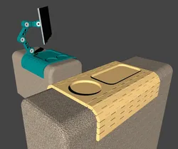 Couch Armrest Table with optional Tablet Holder