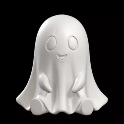 Cute Ghost Figure Halloween Decor 3D print model