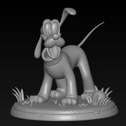 Disney Character Pluto 3D STL File for 3D Printing 3D print model