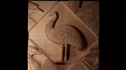 Emu CNC 3d Print High Relief Sand Casting 3D print model