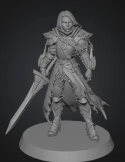 Female Warrior - Armor and Sword
