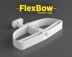 Filament Clip | FlexBow | Print-in-Place Compliant Spool Clip, Fast and Efficient.