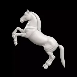 Friesian Horse Rearing Pose 3D print model