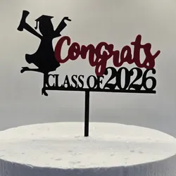 Girl grad Congrats Class of 2026  - Free 3D Print Model