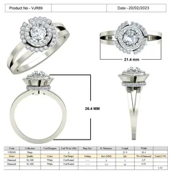 Iight Weight Engagement Ring 3D print model