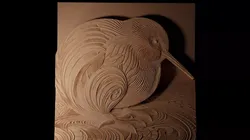 Kiwi Bird CNC 3d Print High Relief Sand Casting 3D print model