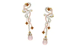 Light Weight Rose Gold Diamond Earring  -EAR-011 3D print model