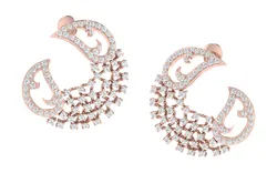Light Weight Rose Gold Diamond Earring  -EAR-028 3D print model