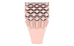 Light Weight Rose Gold Diamond Ring  -DDS RN 259 3D print model