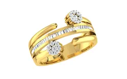 Light Weight Yellow Gold Diamond Ring  -DDS RN 216 3D print model