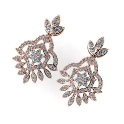 light Wight white gold diamond Earring-Nk-68ER 3D print model
