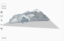 Mountain with bears and cave