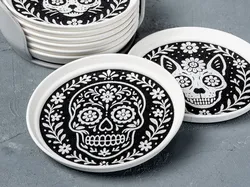 Ornamental Skull Stackable Coasters