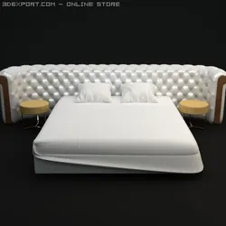 padded headboard bed