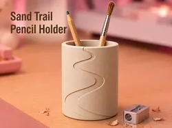 "Sand Trail" - Zen Desk Organizer & Pen Pot