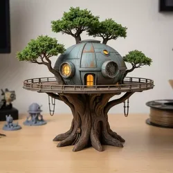 Sci-Fi Treehouse Hideaway Cottage In The Trees 3D print model