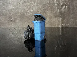 Waste Bin Kit Card - 1:24 scale garage diorama accessories
