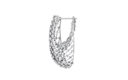 White gold diamond earring-EZ E - 1003 3D print model