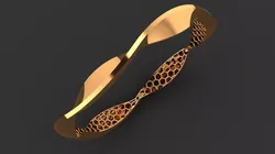 1434 Dynamic Twist Gold Bangle 61mm-13gm 3D print model
