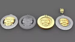 4 model of gemini pendants 3D print model
