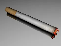 a burning cigarette