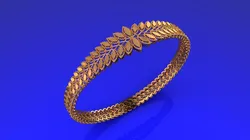 Leaf Cascade Bangle 3D print model