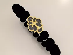 mens quartz bracelet with a cross 3D print model