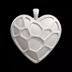 Organic Heart Pendant 3D print model