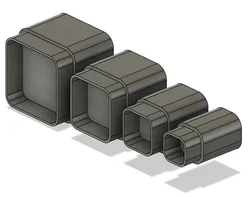 Simple modelling clay cutout shapes - Squares (4 sizes)