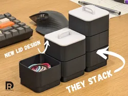 Stylish Stackable Boxes with a ribbed outer design