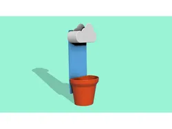 Vaso con nuvola rivisitato (Wall mount Cloud Pot remixed)