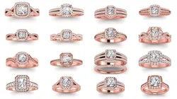108 Square Shape Hole Women Ring Collection 3D Model Pack